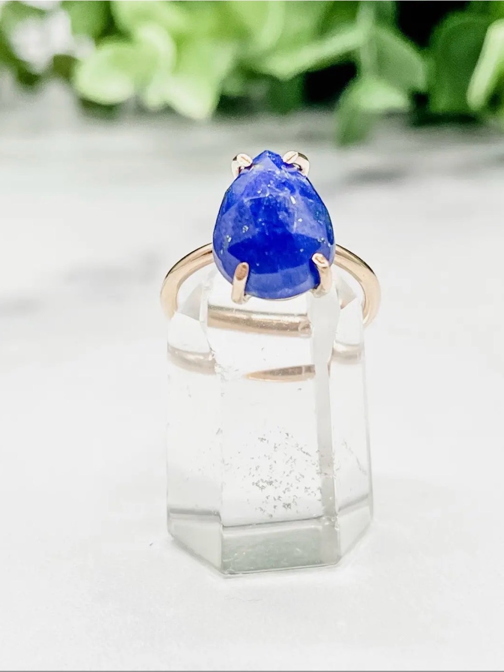Lapis Lazuli Pear  Ring